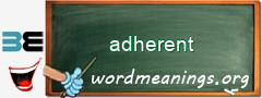 WordMeaning blackboard for adherent